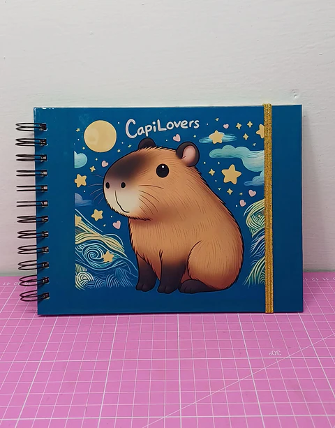 Libro para colorear de Capybara azul 56 hojas tamaño a5