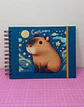 Libro para colorear de Capybara azul 56 hojas tamaño a5 - Miniatura 1