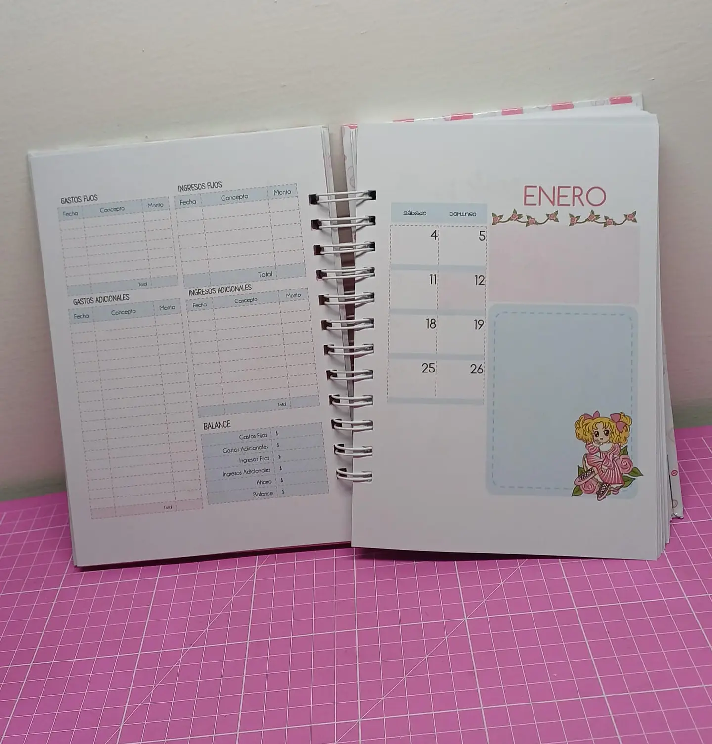 Candy Candy Agenda tamaño a5 2025 110 hojas 4