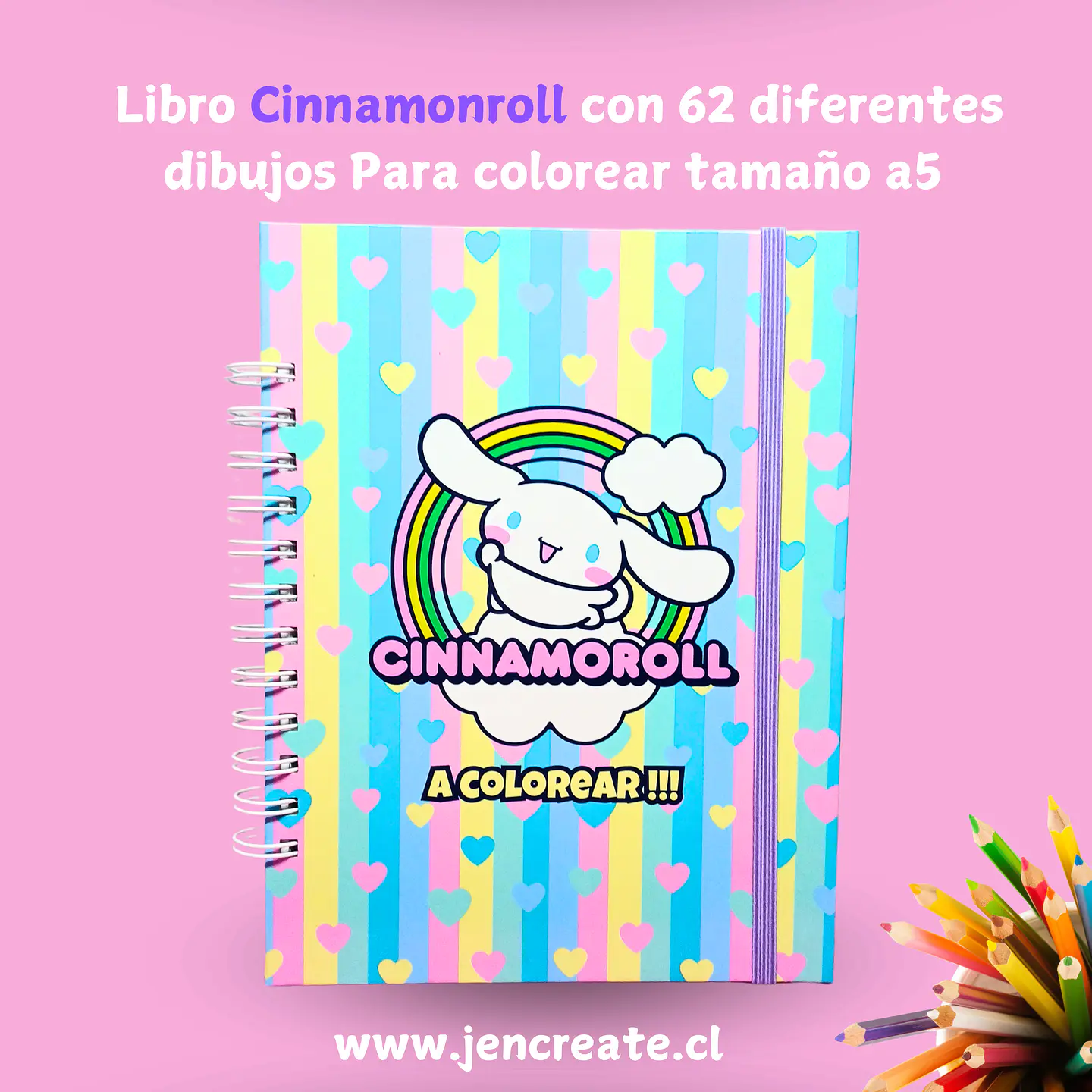Cinnamoroll Libro para colorear de 62 hojas de dibujos tamaño a5 1