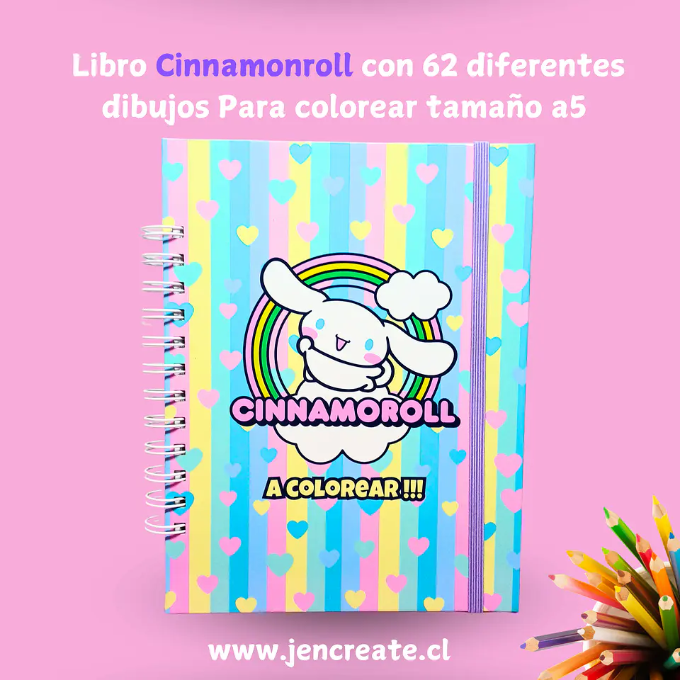 Cinnamoroll Libro para colorear de 62 hojas de dibujos tamaño a5 1