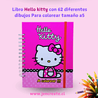 Hello Kitty Libro para colorear de 62 hojas de dibujos tamaño a5 1