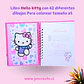 Hello Kitty Libro para colorear de 62 hojas de dibujos tamaño a5 - Miniatura 2
