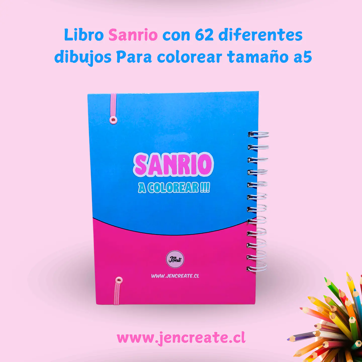 Sanrio Friends Libro para colorear de 62 hojas de dibujos tamaño a5 3
