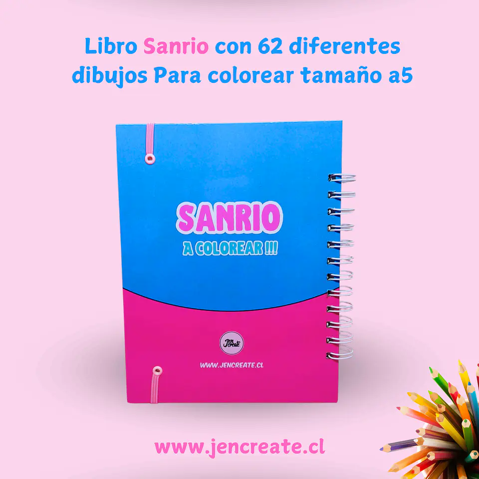 Sanrio Friends Libro para colorear de 62 hojas de dibujos tamaño a5 3