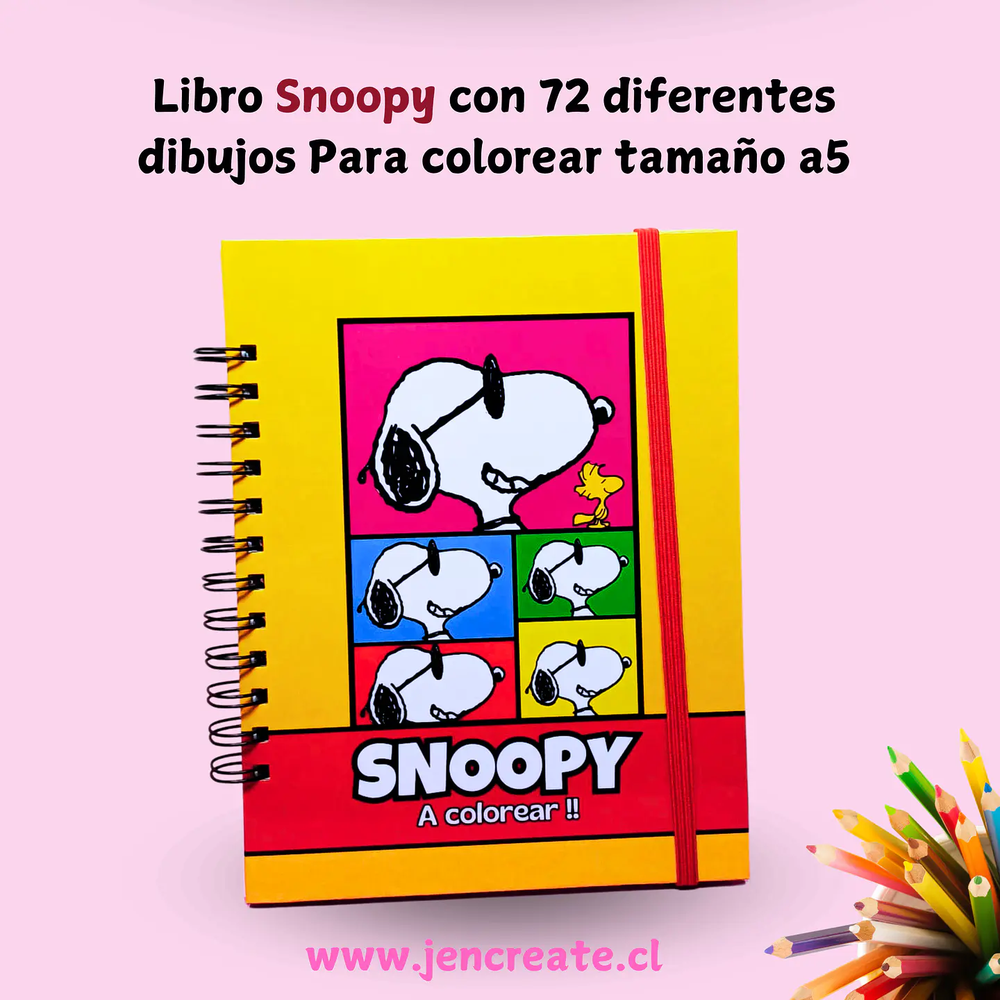 Libro para colorear de snoopy 62 hojas de dibujos tamaño a5 1