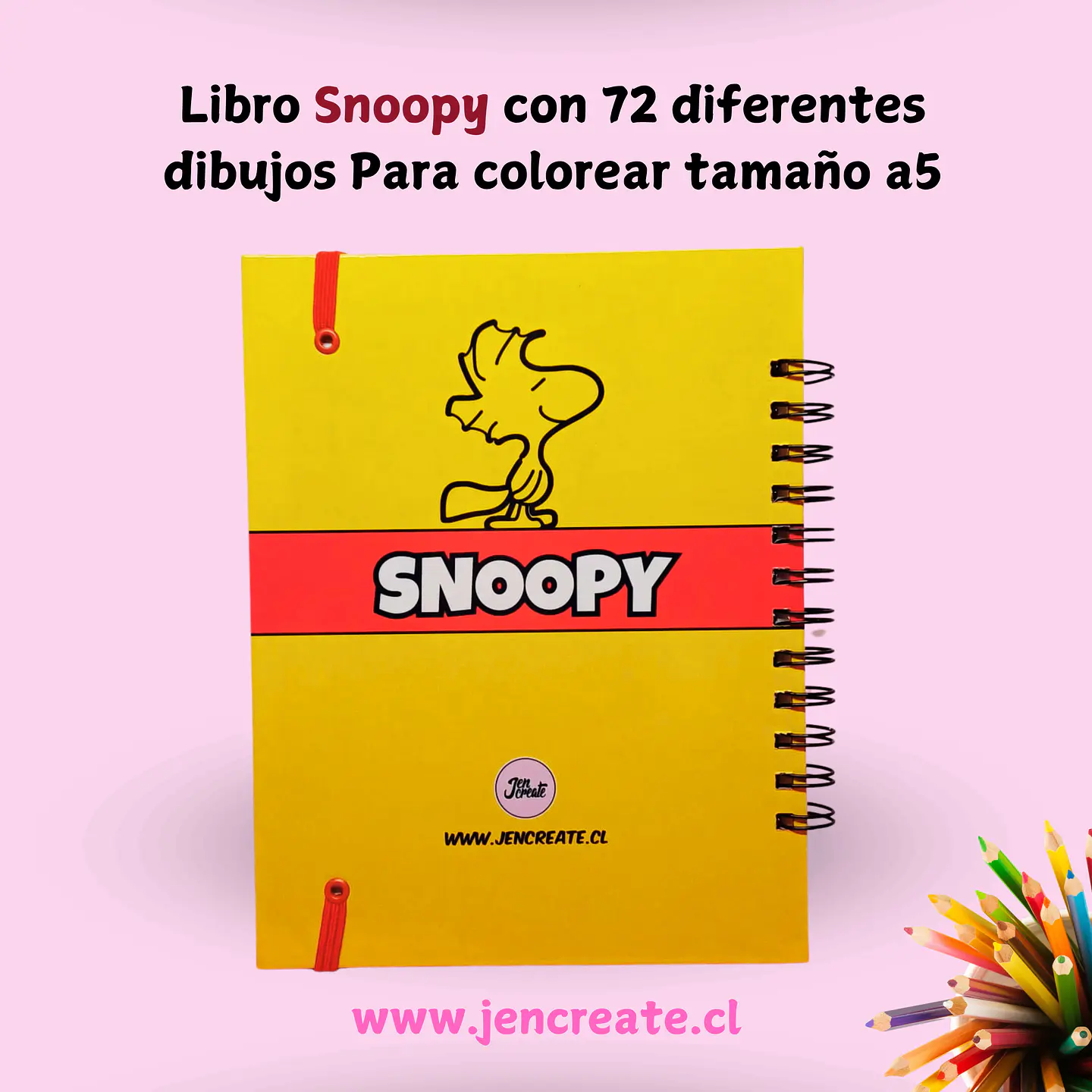 Libro para colorear de snoopy 62 hojas de dibujos tamaño a5 4