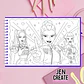 Libro para colorear Guerreras del Kpop 56 hojas - Miniatura 7