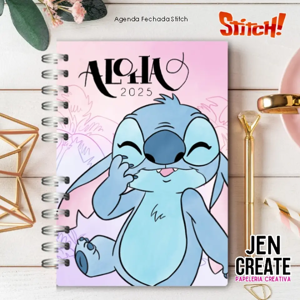 Agenda Stitch 2025 fechada 150 hojas 1