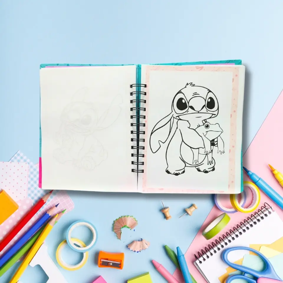 Stitch Libro para colorear y actividades 100 hojas 2