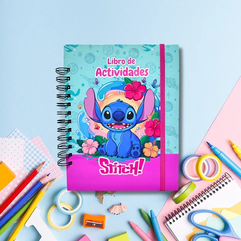 Stitch Libro para colorear y actividades 100 hojas