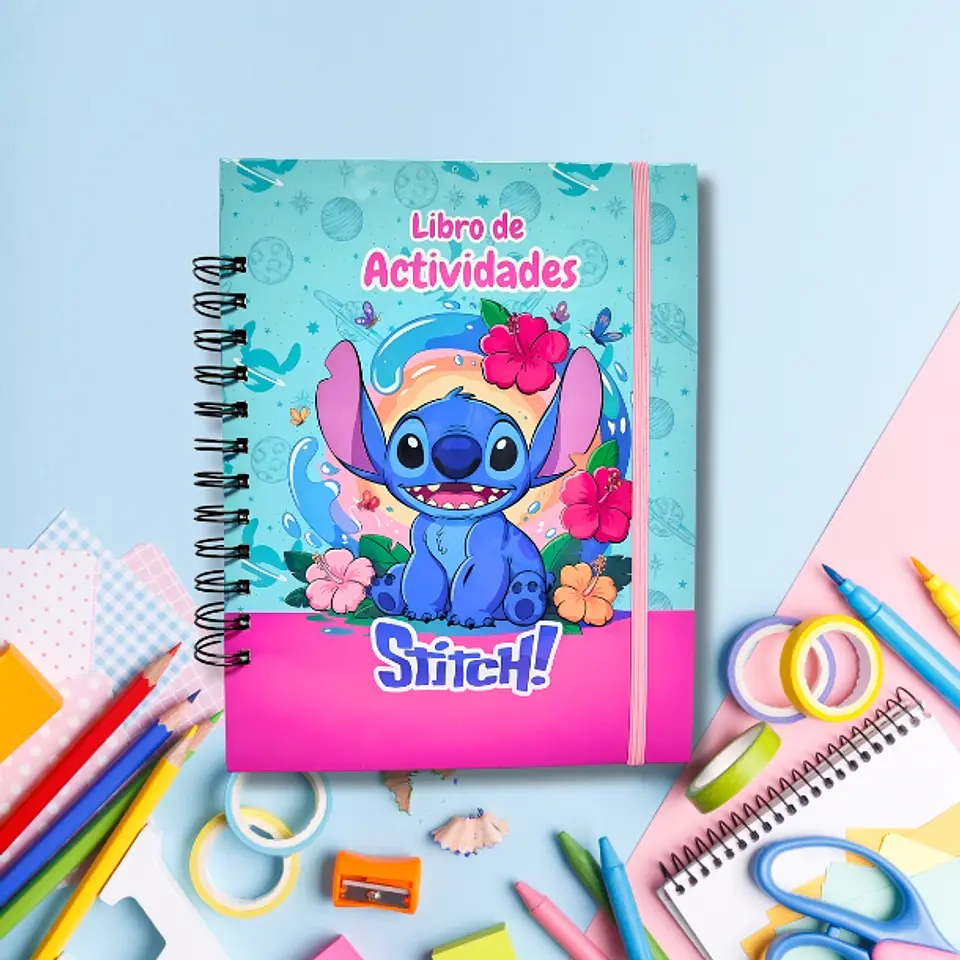 Stitch Libro para colorear y actividades 100 hojas 6