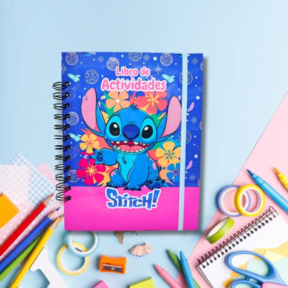 Stitch Libro para colorear y actividades 100 hojas 7