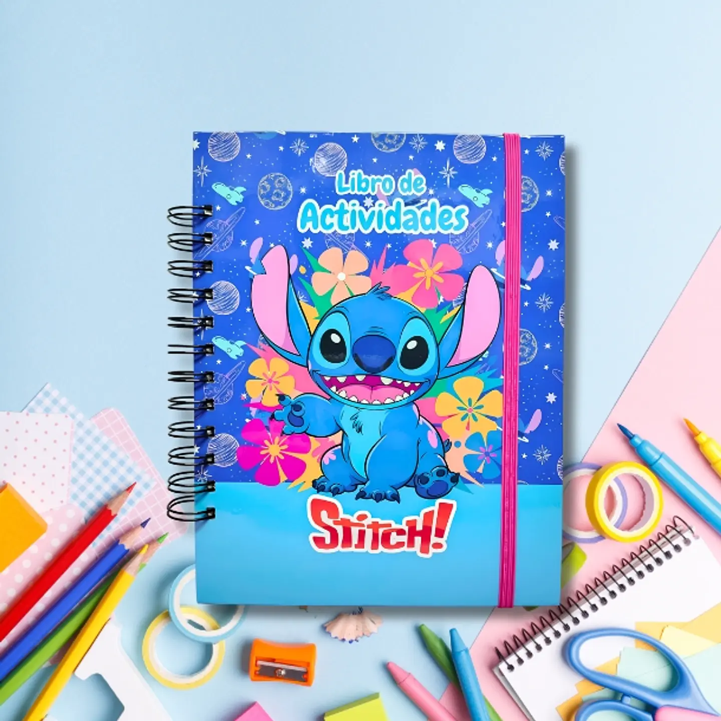 Stitch Libro para colorear y actividades 100 hojas 8