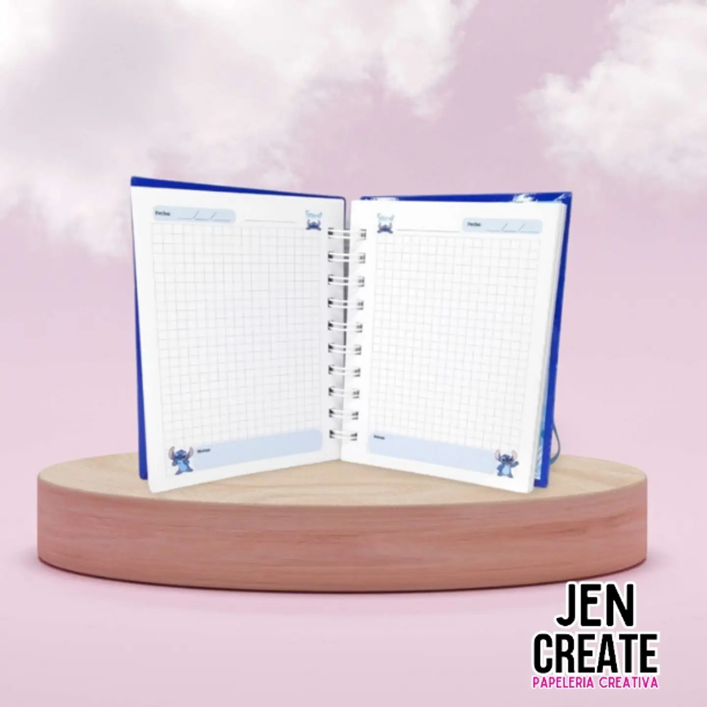 Mini cuaderno Stitch Azul A6 100 hojas 3