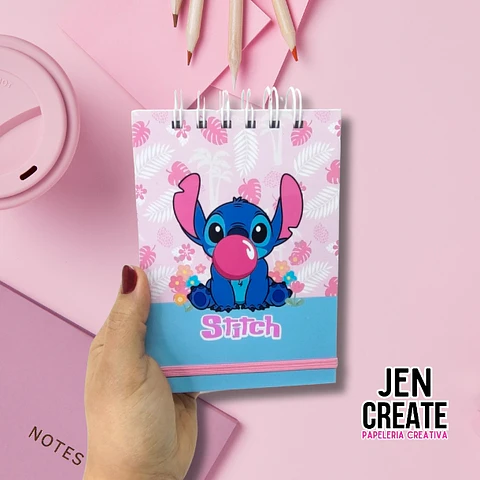 Mini Croquera Stitch Rosa 1 A6 100 hojas