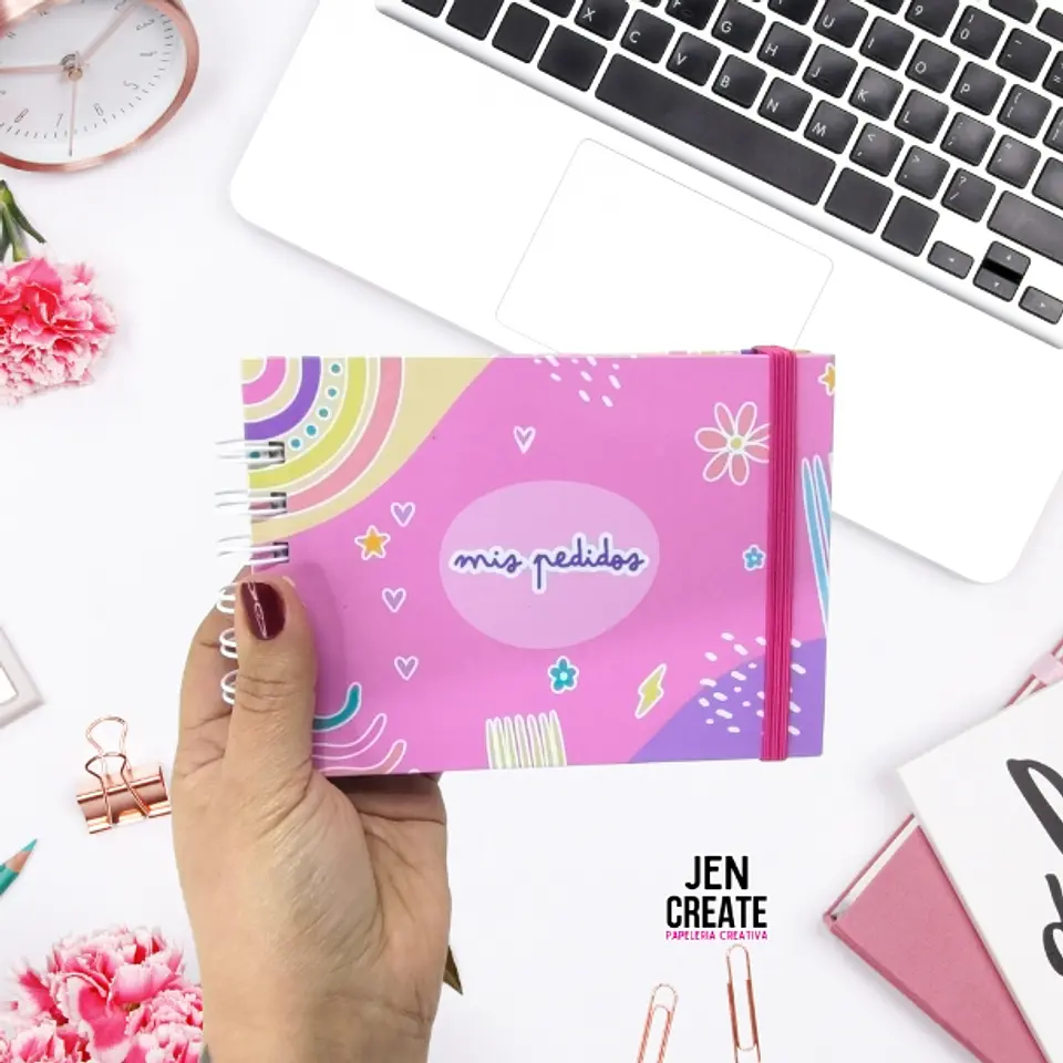 Mini cuaderno de pedidos Floral A6 100 hojas 1