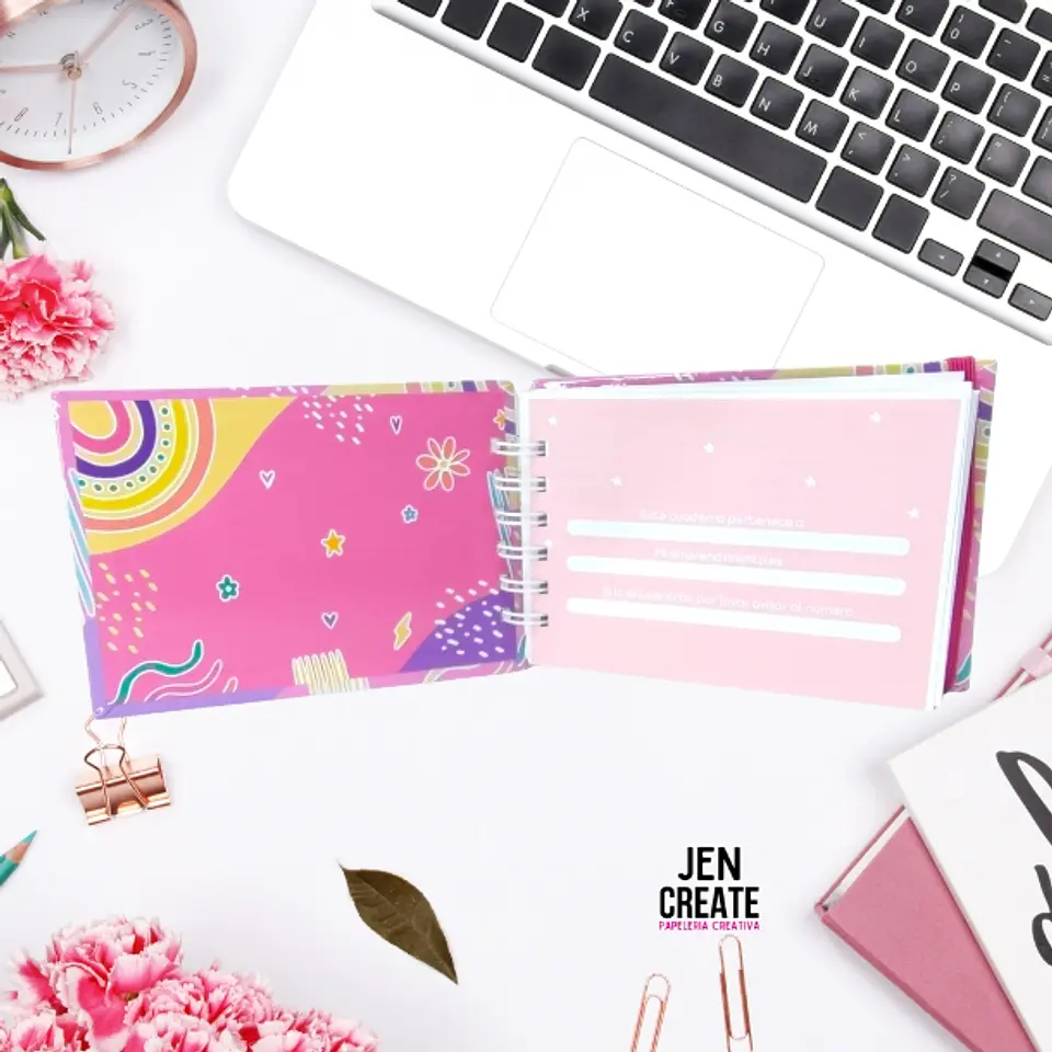 Mini cuaderno de pedidos Floral A6 100 hojas 2
