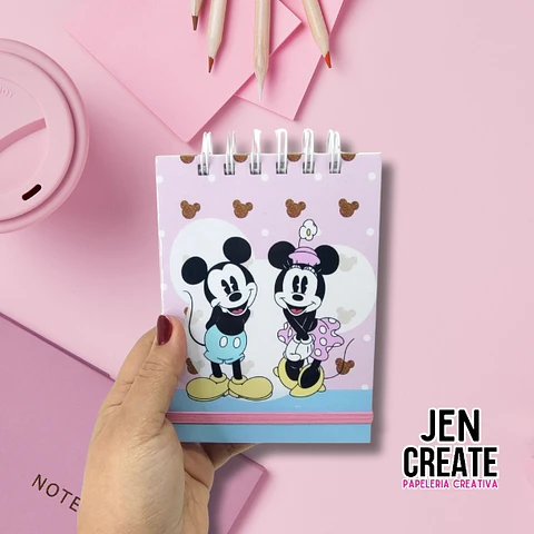 Mini Croquera Minnie y Mickey Retro love  A6 100 hojas