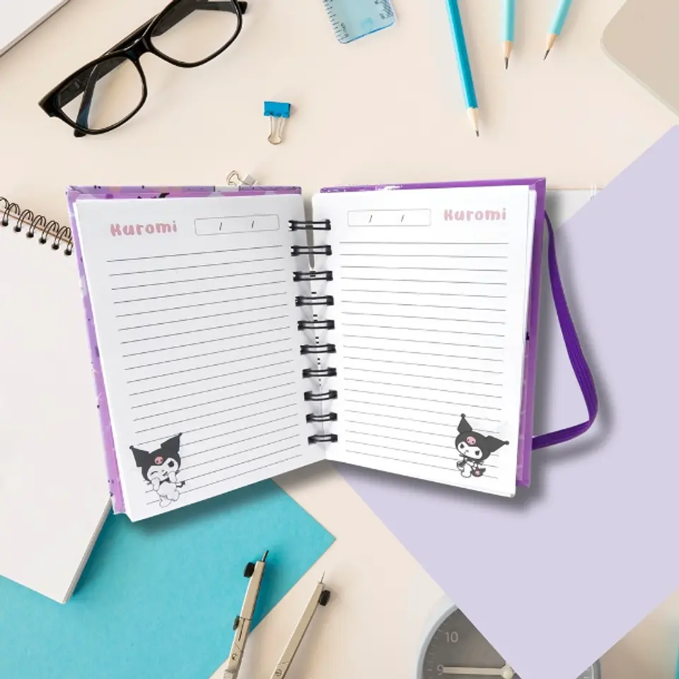 Mini Cuaderno Kuromi lilac A6 100 hojas 3