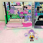 Huntrix Guerrreras K-Pop y Saja Boys Libro Interactivo de 10 paginas piezas con velcro 2