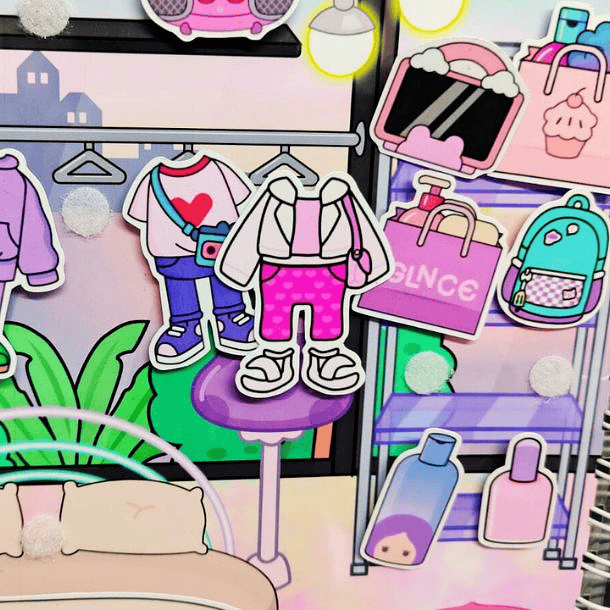 Huntrix Guerrreras K-Pop y Saja Boys Libro Interactivo de 10 paginas piezas con velcro 3