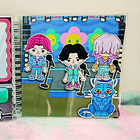 Huntrix Guerrreras K-Pop y Saja Boys Libro Interactivo de 10 paginas piezas con velcro 10