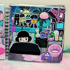 Huntrix Guerrreras K-Pop y Saja Boys Libro Interactivo de 10 paginas piezas con velcro 4