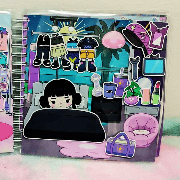 Huntrix Guerrreras K-Pop y Saja Boys Libro Interactivo de 10 paginas piezas con velcro 4