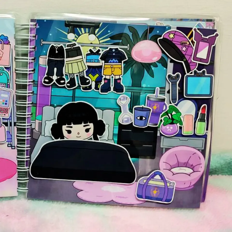 Huntrix Guerrreras K-Pop y Saja Boys Libro Interactivo de 10 paginas piezas con velcro 4