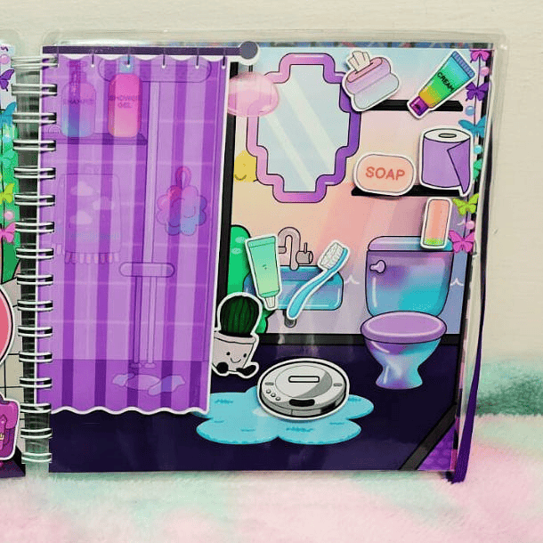 Huntrix Guerrreras K-Pop y Saja Boys Libro Interactivo de 10 paginas piezas con velcro 6