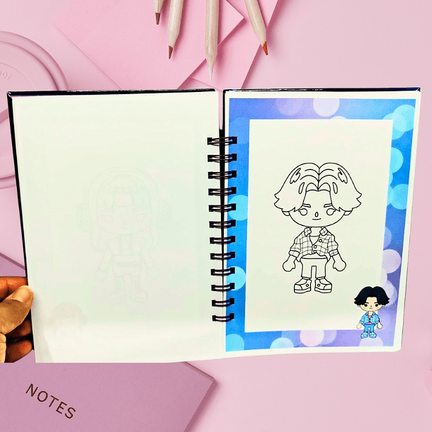 Huntrix Guerreras K-POP Libro para colorear y recortar 32 hojas Interactivo 6