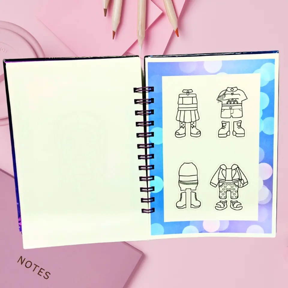 Huntrix Guerreras K-POP Libro para colorear y recortar 32 hojas Interactivo 7