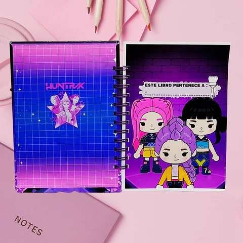 Huntrix Guerreras K-POP Libro para colorear y recortar 32 hojas Interactivo