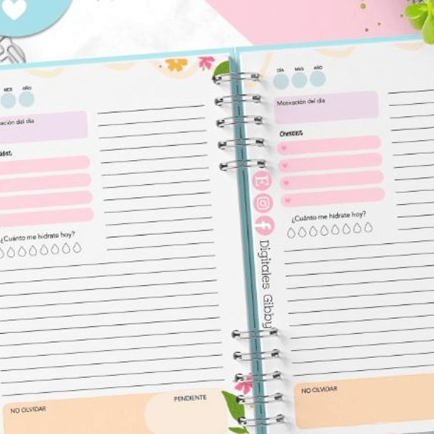 Planner Florecer es un proceso de 200 hojas tamaño a5 5