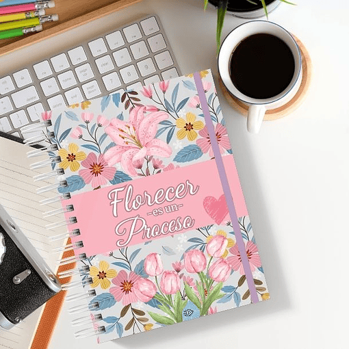 Planner Florecer es un proceso de 200 hojas tamaño a5