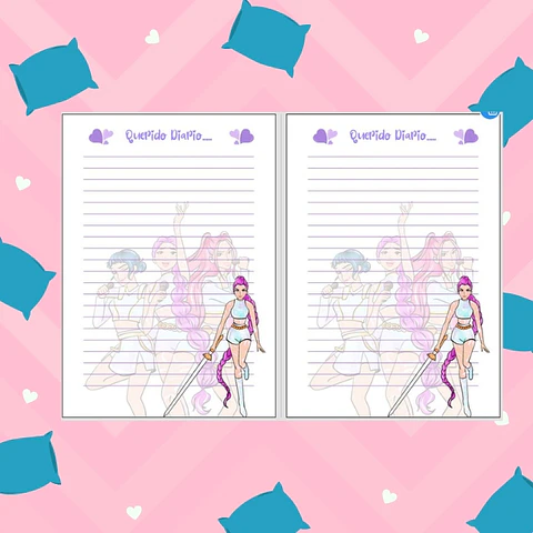 K-pop Demon Huntrix Gerreras K-pop Diario de vida con candado 100 hojas nube