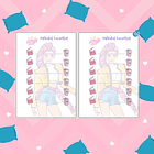 K-pop Demon Huntrix Gerreras K-pop Diario de vida con candado 100 hojas nube 3