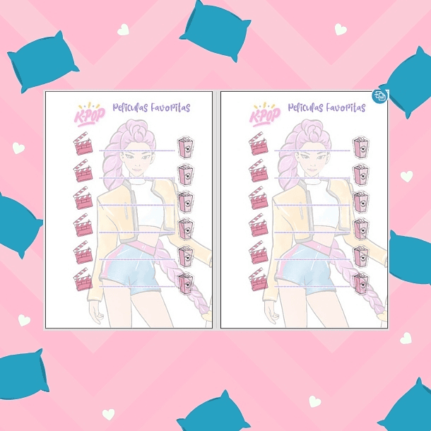 K-pop Demon Huntrix Gerreras K-pop Diario de vida con candado 100 hojas nube 3