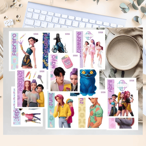 Huntrix Guerreras K-POP Agenda Fechada 2026 de 100 hojas 9