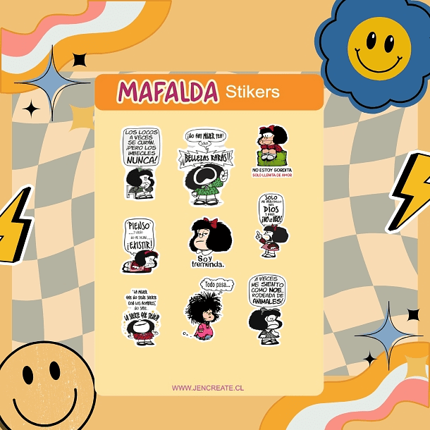 MAFALDA Planner sin fecha 2026 de 100 HOJAS red# 8