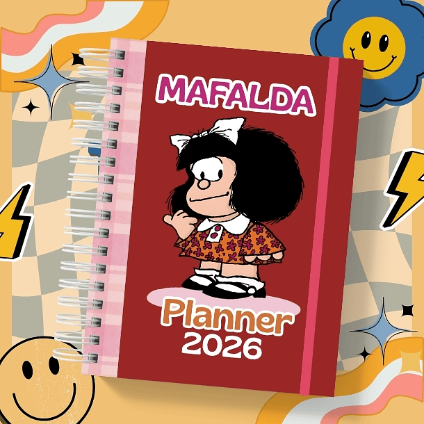 MAFALDA Planner sin fecha 2026 de 100 HOJAS red# 1