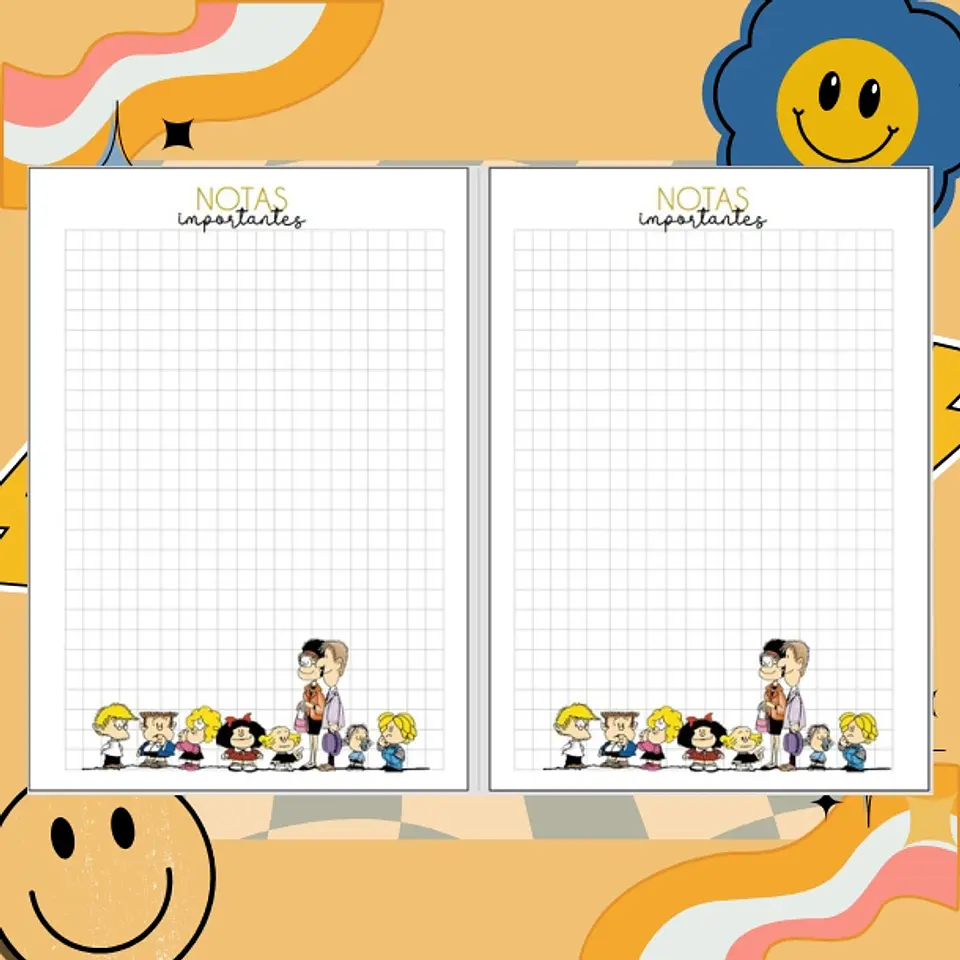MAFALDA Planner sin fecha 2026 de 100 HOJAS orang# 2