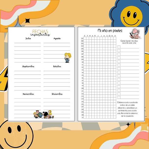 MAFALDA Planner sin fecha 2026 de 100 HOJAS orang# 6