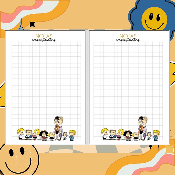 MAFALDA Planner sin fecha 2026 de 100 HOJAS Blu# 7