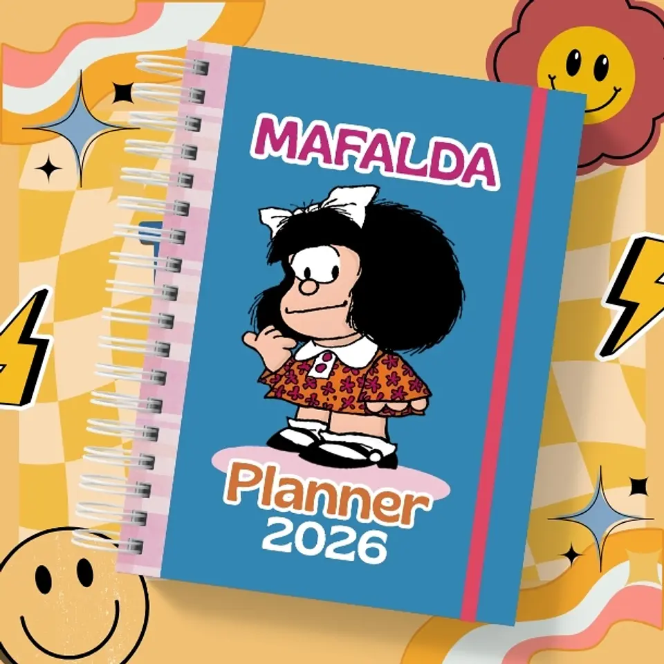 MAFALDA Planner sin fecha 2026 de 100 HOJAS Blu# 1
