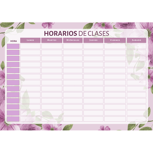 Horarios Escolares Imantados con diseños variados  3