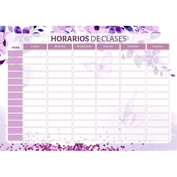 Horarios Escolares Imantados con diseños variados  4