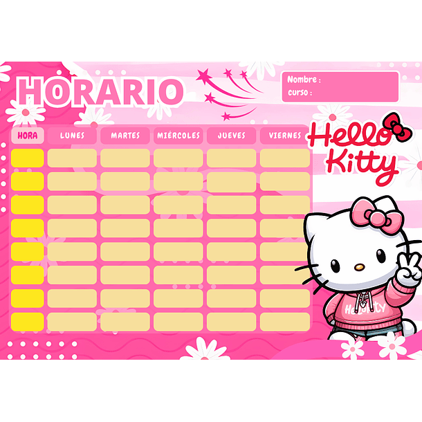 Horarios Escolares Imantados con diseños variados  6