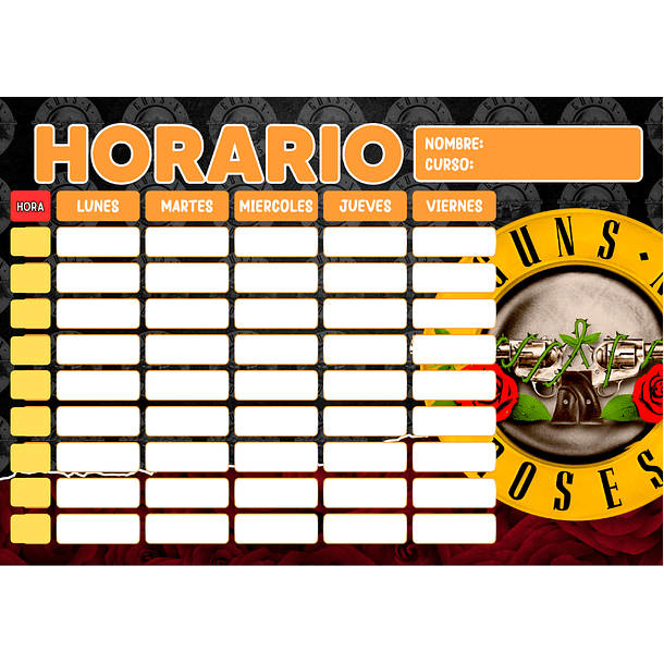 Horarios Escolares Imantados con diseños variados  11